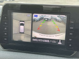 アラウンドビューモニターは4個のカメラを合成してまるで上から撮影した様な駐車場のどの位置にいるかとてもわかり易い機能です