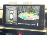 【パノラミックビューモニター】専用のカメラにより、上から見下ろしたような視点で360度クルマの周囲を確認することができます☆死角部分も確認しやすく、狭い場所での切り返しや駐車もスムーズに行えます。