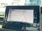 【ナビ】ホンダ純正ナビゲーション装備。最近はスマートフォンの地図機能でも十分ですが、やはりモニターが付いていると直感的に現在地も分かり安心です。