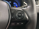 ステアリング右側のスイッチになります。全車追従機能付きクルーズコントロールが付いているので長距離運転も快適に運転できます。