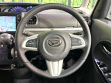 【純正革巻きステアリング】上質な革を使用することで、手にしっかり馴染みとても運転しやすいハンドルです♪