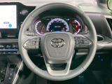 【純正革巻きステアリング】上質な革を使用することで、手にしっかり馴染みとても運転しやすいハンドルです♪