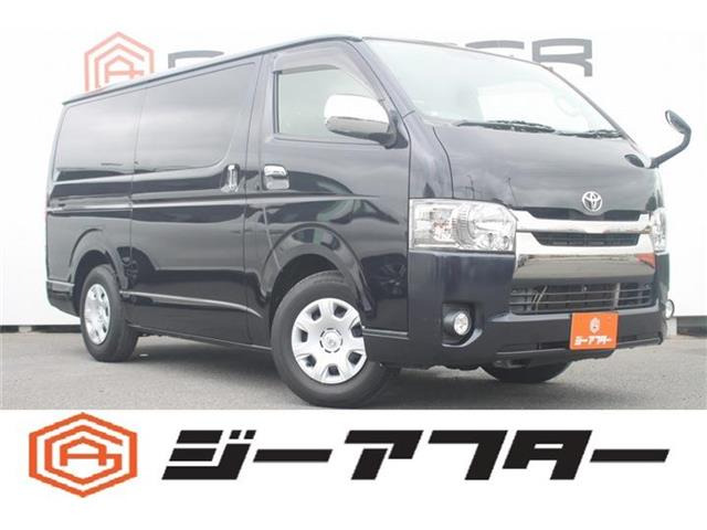 ハイエースバン 2.0 スーパーGL ダークプライム ロング 黒ハーフレザーシート 社外ナ...