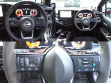 ステアリングスイッチでオーディオ操作が手元でできるので、ハンドルから手を離さずに運転できます。プロパイロット機能もございます