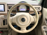 【純正革巻きステアリング】上質な革を使用することで、手にしっかり馴染みとても運転しやすいハンドルです♪