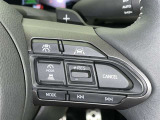 ステアリングスイッチ付き。前方から目を離すことなく操作することが可能です。