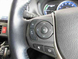 ステアリングスイッチは前方から目を離すことなく操作することが可能。わき見運転の防止に。