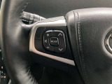ステアリングスイッチ付き。前方から目を離すことなく操作することが可能です。