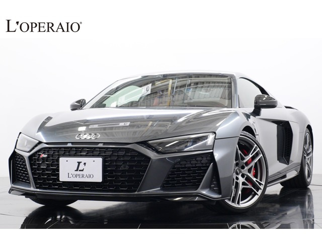 R8 V10 パフォーマンス 5.2 FSI クワトロ 4WD レッドレザー ダイヤモンドステッチ電動シ