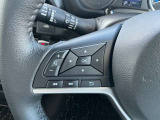 ナビの音量など車両情報を手元で操作できるハンドルスイッチ付き。