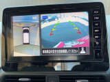 空の上から見下ろすような視点で駐車が出来る「アラウンドビューモニター」が表示されますので、駐車が苦手な方にも心強い味方になってくれるはずです♪
