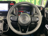 【純正革巻きステアリング】上質な革を使用することで、手にしっかり馴染みとても運転しやすいハンドルです♪