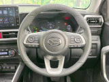 【純正革巻きステアリング】上質な革を使用することで、手にしっかり馴染みとても運転しやすいハンドルです♪