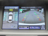 ナビ画面にアラウンドビュ-モニタ-の映像を映し出しています。  狭い場所での車庫入れをサポ-トしてくれる便利アイテムです。