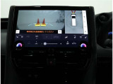パノラミックビューモニター装備!トップビュー&フロントビュー・車両に取り付けたフロント、サイド、バックカメラの映像を合成して画面上に表示させることで、低速時の運転を補助する装置です。