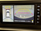 パノラミックビューモニターを装備。駐車場や交差点でクルマを真上から見るように周囲を確認できます。機能の詳細は販売店スタッフまでおたずねください。