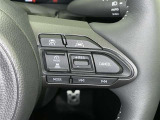 ステアリングスイッチ付き。前方から目を離すことなく操作することが可能です。