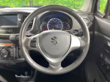 【純正革巻きステアリング】上質な革を使用することで、手にしっかり馴染みとても運転しやすいハンドルです♪