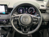 【純正革巻きステアリング】上質な革を使用することで、手にしっかり馴染みとても運転しやすいハンドルです♪