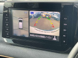 アラウンドビューモニターは4個のカメラを合成してまるで上から撮影した様な駐車場のどの位置にいるかとてもわかり易い機能です