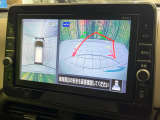 【アラウンドビューモニター】専用のカメラにより、上から見下ろしたような視点で360度クルマの周囲を確認することができます☆死角部分も確認しやすく、狭い場所での切り返しや駐車もスムーズに行えます。