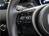 ハンドルにはオーディオ操作用スイッチが付いており、ハンドルから手を放さずにオーディオの操作ができるようになっております。