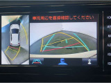 パノラミックビューモニター付きです。車両を上から見た様な映像を画面に表示。運転席からの目視だけでは見にくい、車両周辺の状況をリアルタイムでしっかり確認出来ます。