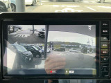 ナビ連動ドライブレコーダーの映像になります、左上が後方ドライブレコーダーのカメラ映像。