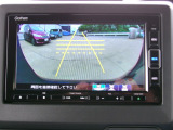 バックカメラの画像です。ガイドラインがスムースな車庫入れをサポートいたします。車庫入れの安心感がアップしますね。