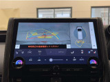 真上から見下ろしたような視点で車とその周囲を確認出来る画面と、車両後方を映し出すバックモニター画面の2つを表示してくれます。
