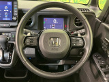 【純正革巻きステアリング】上質な革を使用することで、手にしっかり馴染みとても運転しやすいハンドルです♪
