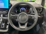 【純正革巻きステアリング】上質な革を使用することで、手にしっかり馴染みとても運転しやすいハンドルです♪