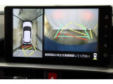 車両を上から見たような映像表示するパノラミックビューモニター付き!