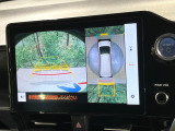 【パノラミックビューモニター】専用のカメラにより、上から見下ろしたような視点で360度クルマの周囲を確認することができます☆死角部分も確認しやすく、狭い場所での切り返しや駐車もスムーズに行えます。