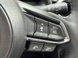 ステアリング右側にはレーダークルーズコントロールが装備。高速道路などでアクセルやブレーキを操作することなく前方車との車間距離を保つよう自動で車速をコントロールします。