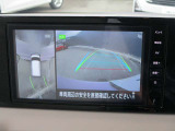 アラウンドビューモニターも装備しております。ご覧のように車体を真上か見たような映像なので、車庫入れの苦手なお客様ももうご心配いりません。