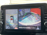 アラウンドビューモニター装備。前後左右4つのカメラから解析した、まるで上から車を見たような画像が映し出され、車の死角や駐車場の線も確認ができるようになります。日産の先進装備の1つです。
