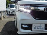 LEDヘッドランプとフォグランプです。夜間の走行でも明るく道路を照らします。