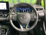 【純正革巻きステアリング】上質な革を使用することで、手にしっかり馴染みとても運転しやすいハンドルです♪