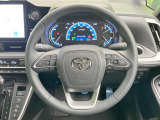 【純正革巻きステアリング】上質な革を使用することで、手にしっかり馴染みとても運転しやすいハンドルです♪