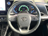 【純正革巻きステアリング】上質な革を使用することで、手にしっかり馴染みとても運転しやすいハンドルです♪