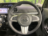 【純正革巻きステアリング】上質な革を使用することで、手にしっかり馴染みとても運転しやすいハンドルです♪