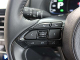 ステアリングスイッチ付き。前方から目を離すことなく操作することが可能です。