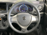 【純正革巻きステアリング】上質な革を使用することで、手にしっかり馴染みとても運転しやすいハンドルです♪