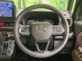 【純正革巻きステアリング】上質な革を使用することで、手にしっかり馴染みとても運転しやすいハンドルです♪