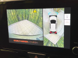 【パノラミックビューモニター】専用のカメラにより、上から見下ろしたような視点で360度クルマの周囲を確認することができます☆死角部分も確認しやすく、狭い場所での切り返しや駐車もスムーズに行えます。