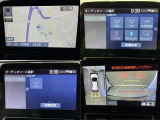 ナビ、メニュー画面、パノラミックビューモニターの画像です。