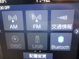 AM、FMラジオ、交通情報、CDDVD再生、USB、Bluetooth装備しています♪