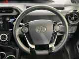 【純正革巻きステアリング】上質な革を使用することで、手にしっかり馴染みとても運転しやすいハンドルです♪