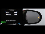 隣車線を走る車両をレーダーで検知し、ドアミラーでは確認しにくい後側方エリアに存在する車両に加え、急接近してくる車両も検知します。車両を検知するとドアミラーに搭載されたLEDインジケーターが点灯します。